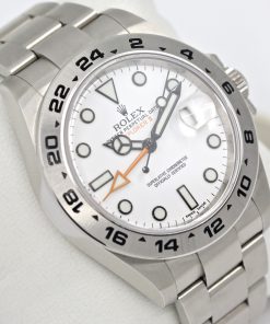 Rolex Oyster Perpetual Explorer 2 in Stainless Steel with White "Polar" Index Dial, on Rolex Stainless Steel Oyster Bracelet, Ref. 216570, Complete with Box, book, Rolex Warranty card & swing tags Ca. 2020