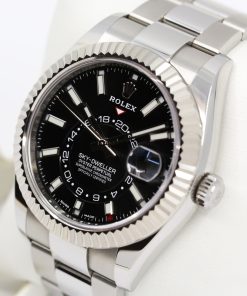 Alternative view of Rolex Oyster Perpetual Sky Dweller, in Stainless Steel, Black Index Dial on Stainless Steel Rolex Oyster Bracelet, Ref. 326934, Circa: 2019, Complete with Box, Books, Rolex Warranty Card & Balance of 5 Year Rolex Warranty