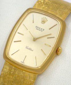 Alternative view of Rolex Cellini in 18ct Yellow Gold, with Champagne Index Dial, on 18ct Yellow Gold Rolex Integrated Bracelet, Ref. 3847, Circa: 1970s
