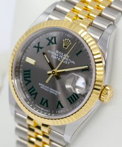 Alternative view of Rolex Oyster Perpetual Datejust 36, Stainless Steel & 18ct Yellow Gold, with Rhodium "Wimbledon" Roman Dial, on Stainless Steel & 18ct Yellow Gold Rolex Jubilee Bracelet, Ref. 126233, Circa: 2023, Complete with Box, Book & Rolex Warranty Card