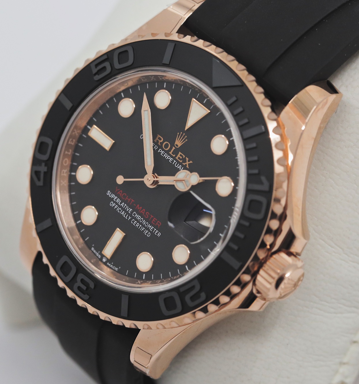 Rolex Oyster Perpetual Yacht-Master 40, in 18ct Everose Gold, Black Index Dial, on Rolex Oysterflex Strap, Ref. 126655, Circa: 2022, with Box, Rolex Warranty Card & Balance of Rolex 5 Year Warranty - Image 8