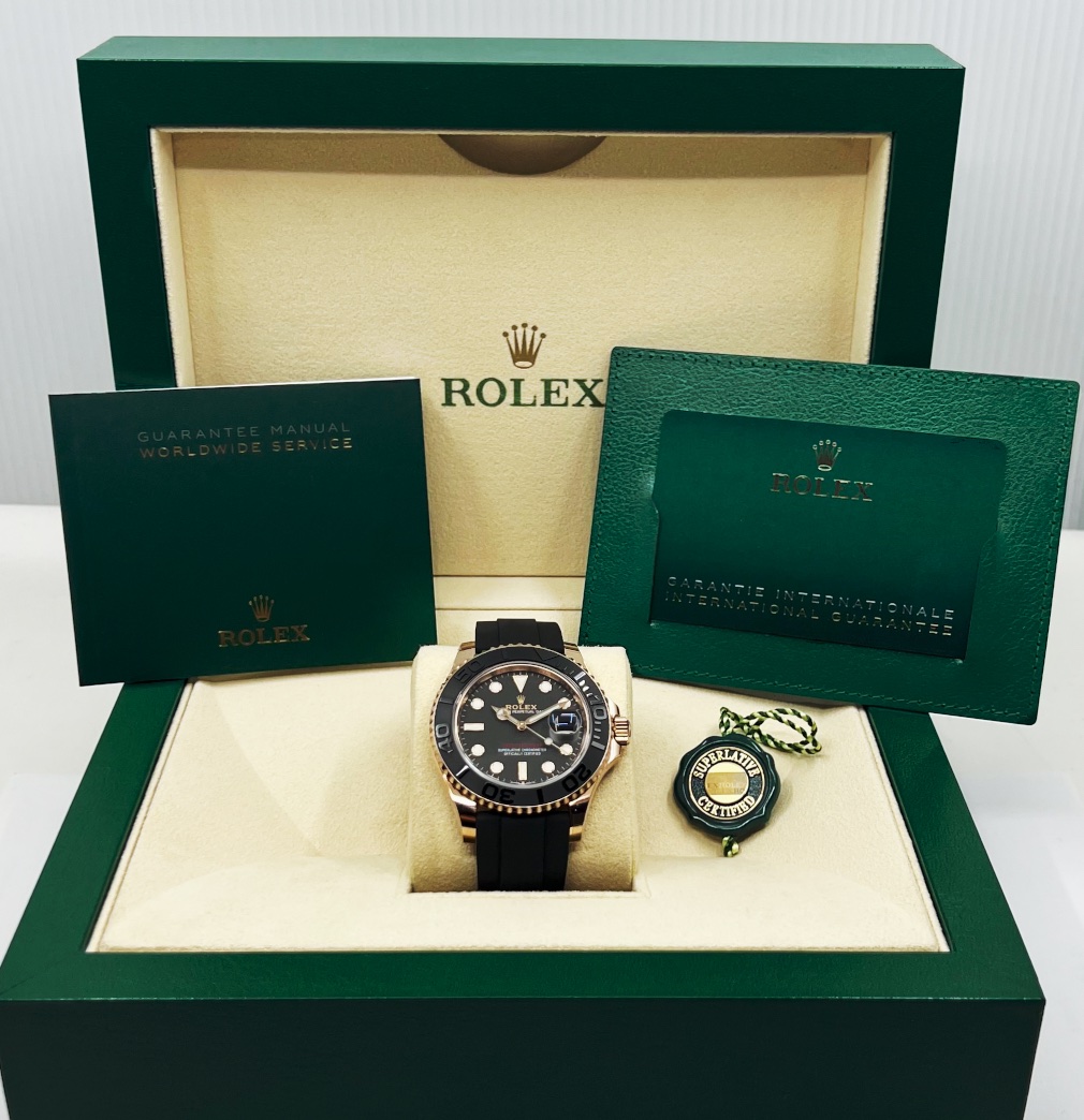 Rolex Oyster Perpetual Yacht-Master 40, in 18ct Everose Gold, Black Index Dial, on Rolex Oysterflex Strap, Ref. 126655, Circa: 2022, with Box, Rolex Warranty Card & Balance of Rolex 5 Year Warranty - Image 5