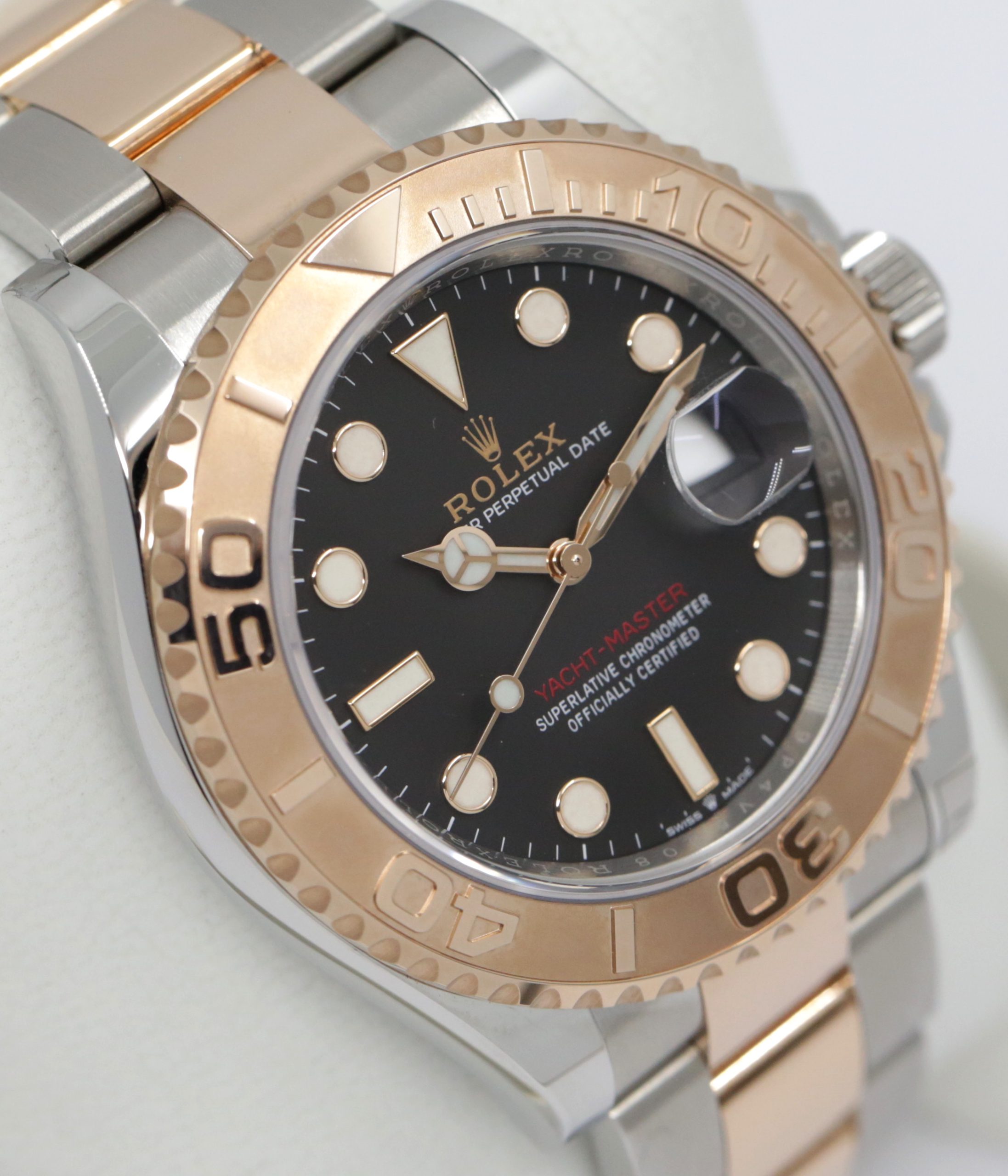 Rolex Yacht-Master 40, Stainless Steel & 18ct Everose Gold, Black Index Dial, on Stainless Steel & 18ct Everose Gold Rolex Oyster Bracelet, Ref. 126621, Circa: 2022, Complete with Box, Books, Rolex Warranty Card & Balance of 5 Year Rolex Warranty - Image 4