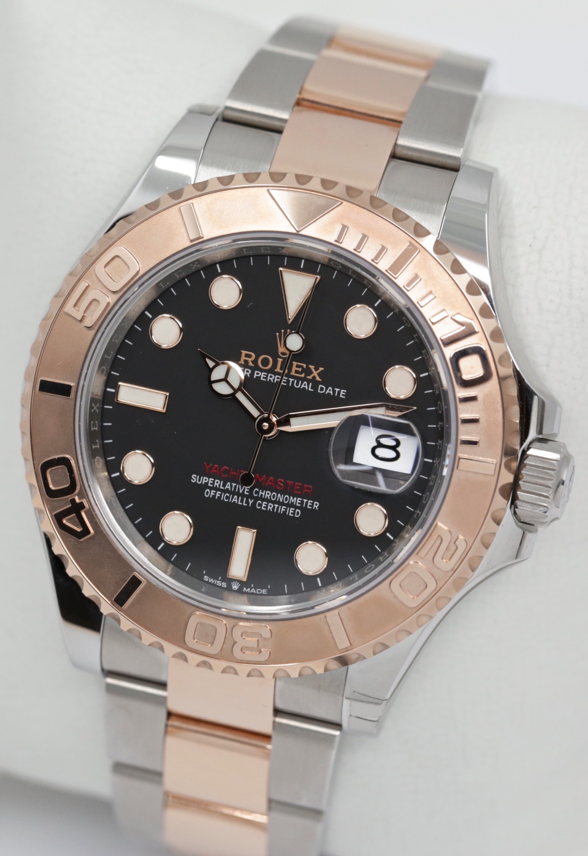 Rolex Yacht-Master 40, Stainless Steel & 18ct Everose Gold, Black Index Dial, on Stainless Steel & 18ct Everose Gold Rolex Oyster Bracelet, Ref. 126621, Circa: 2022, Complete with Box, Books, Rolex Warranty Card & Balance of 5 Year Rolex Warranty - Image 5
