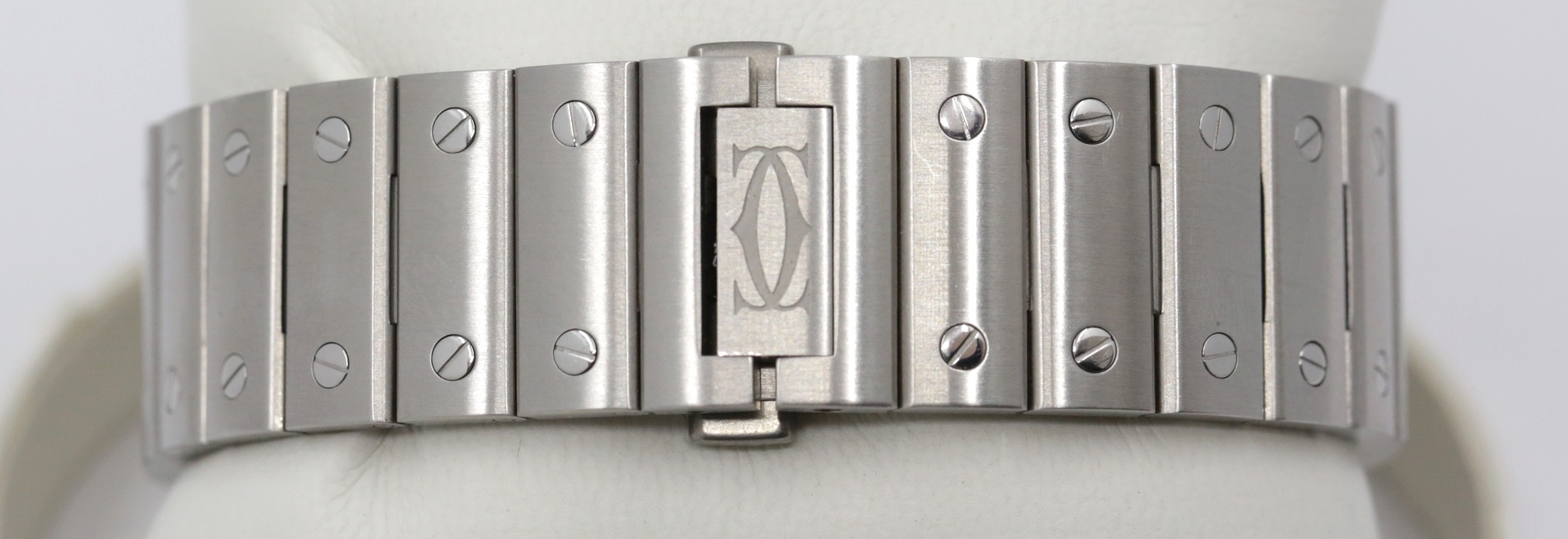 Cartier Santos de Cartier Watch, Large Model, in Stainless Steel, with Skeleton Roman Dial, on Stainless Steel Cartier Bracelet, Ref. WHSA0015, Circa: 2023, Complete with Box, Books, Cartier Warranty Card & Balance of 2 Year Cartier Factory Warranty - Image 5