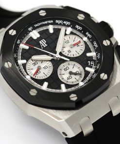 Audemars Piguet Royal Oak Offshore, Stainless Steel, Black Mega Tapisserie Dial, on Audemars Piguet Rubber Strap, Ref. 26420SO.OO.A002CA.01, Circa: 2022, Complete with Box, Papers & Balance Audemars Piguet Factory Warranty