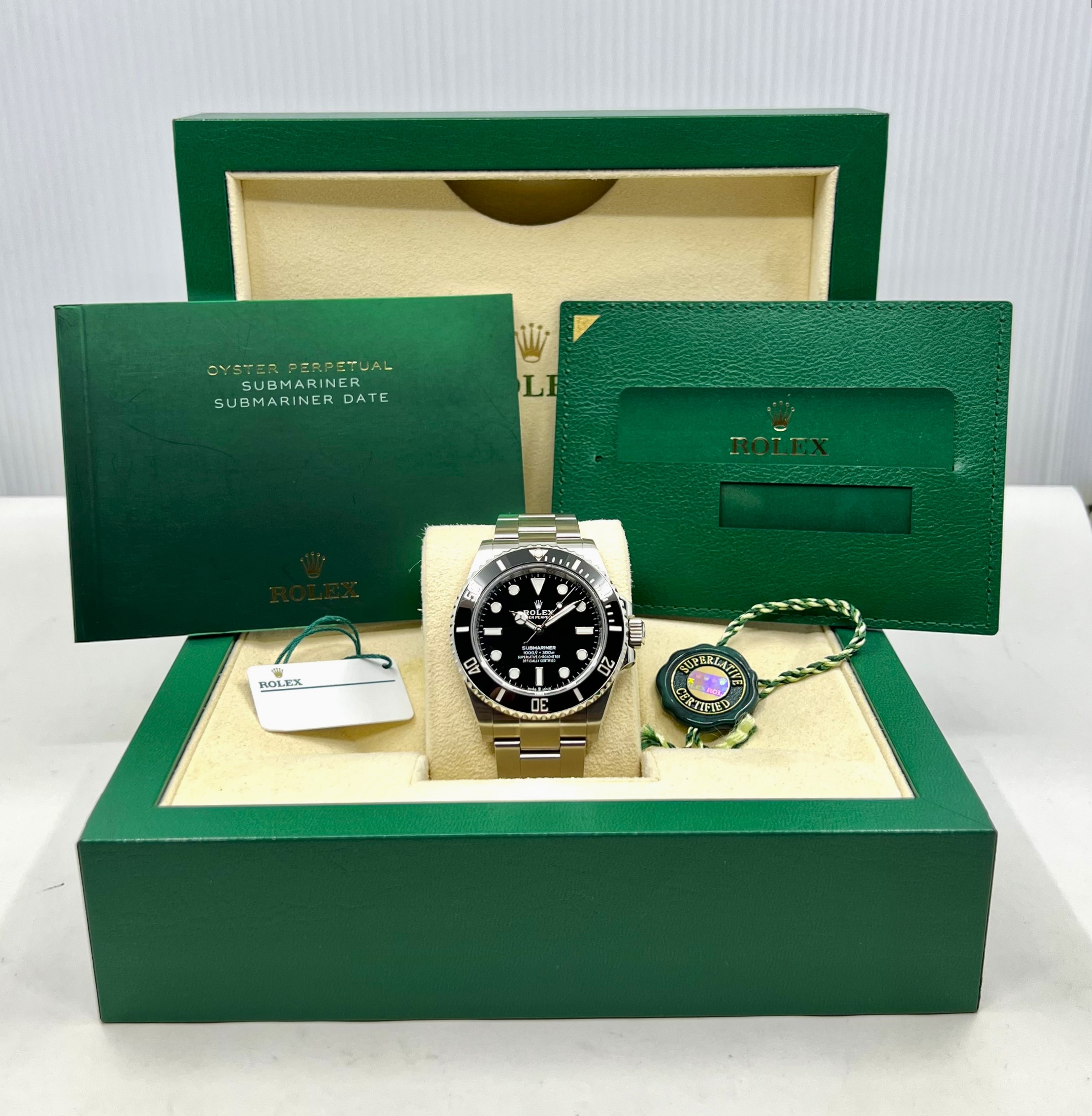 Rolex Submariner Non-Date in Stainless Steel, Black Ceramic Bezel, Black Index Dial on Stainless Steel Rolex Oyster Bracelet, Ref.124060, Circa: 2020, Complete with Box, Book, Rolex Warranty Card & Balance of 5 Year Rolex Warranty - Image 7