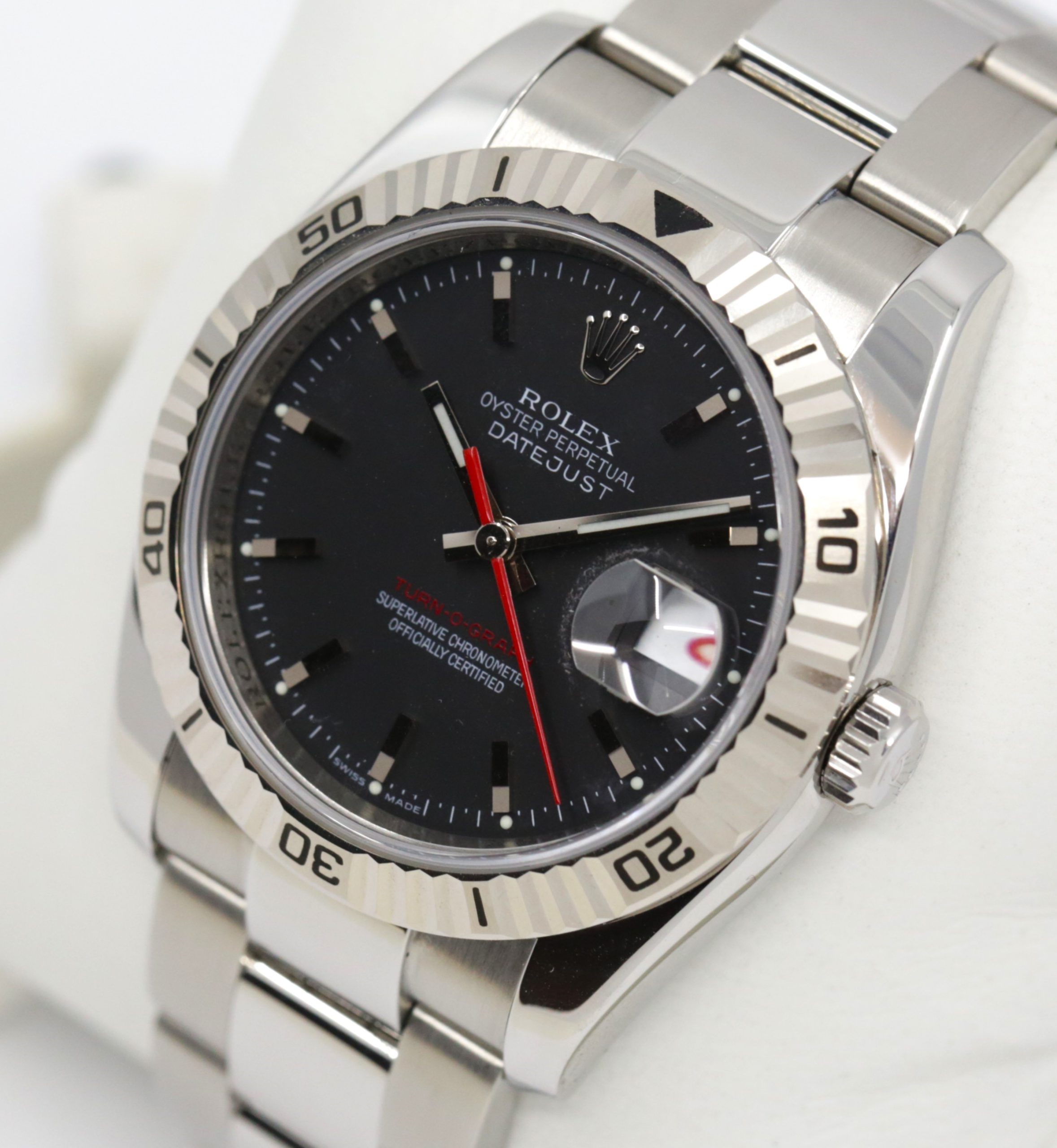 Rolex Oyster Perpetual Datejust Turn-O-Graph, in Stainless Steel with 18ct White Gold Fluted Bezel, Black Index Dial, on Stainless Steel Rolex Oyster Bracelet, Ref.116264, Circa: 2007, with Box, Book & Warranty Card - Image 2