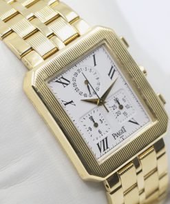 Piaget Protocole Chronograph in 18ct Yellow Gold, White Roman Dial, on 18ct Yellow Gold Piaget Bracelet, Ref. 14254 M601D