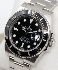 Alternative view of Rolex Oyster Perpetual Submariner Date, in Stainless Steel, Black Ceramic Bezel, Black Index Dial, on Stainless Steel Rolex Oyster Bracelet, Ref. 116610LN, with Box