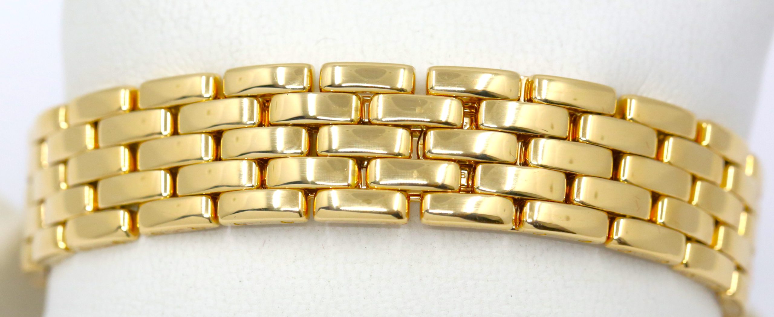 Panthere de Cartier Watch, Medium Model, Silver Roman Dial with Blue Steel Sword-Shaped Hands, on 18ct Yellow Gold Cartier Bracelet, Ref. 8839, with Cartier Service Receipt & Balance of 2 Year Cartier Service Warranty - Image 5