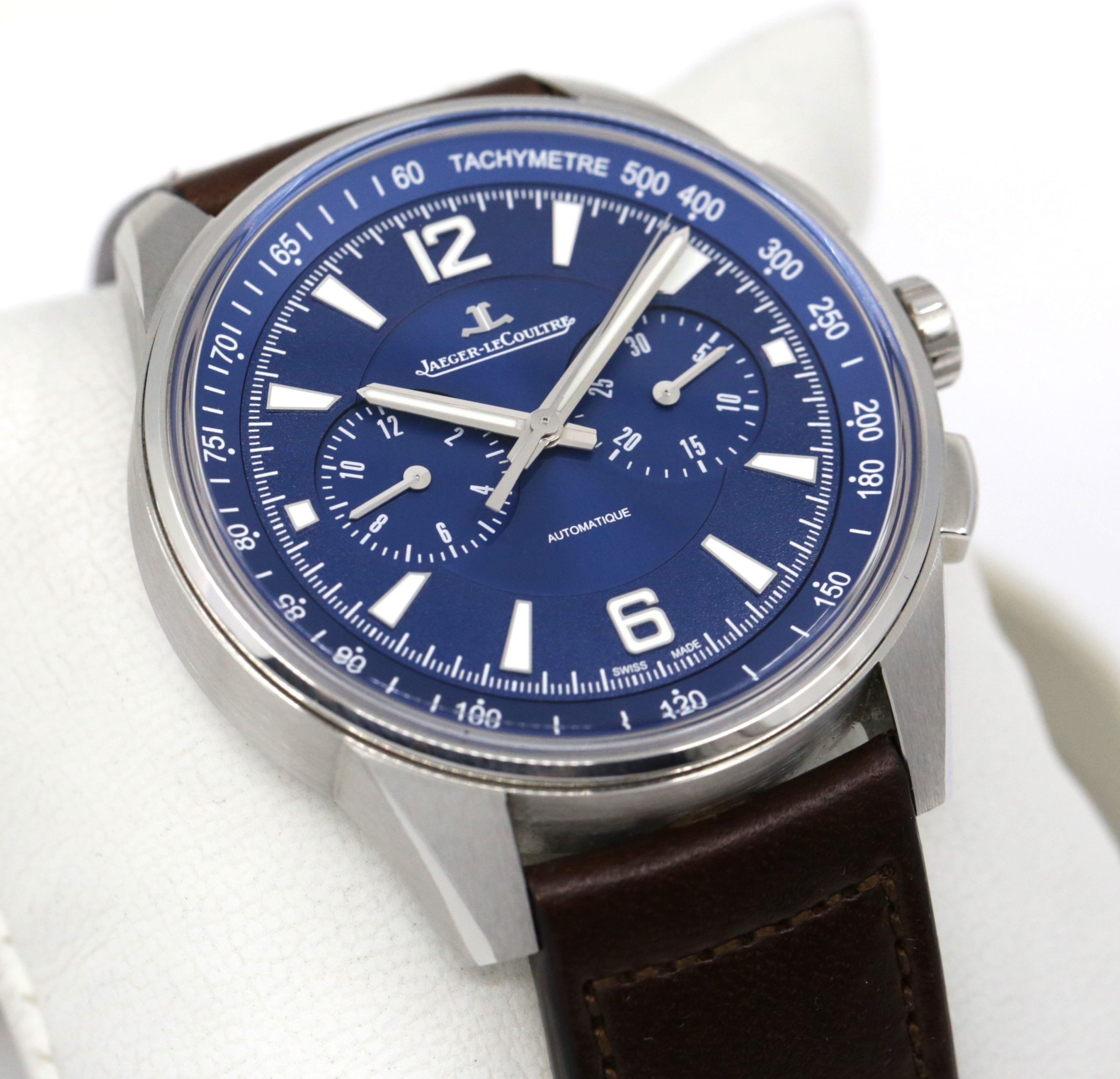 Jaeger-LeCoultre Polaris Chronograph, in Stainless Steel, Blue Index Dial, on Brown JLC Leather Strap & Stainless Steel JLC Deployant, Ref. Q9028480, Circa: 2023, Complete with Box, Book, JLC Warranty Card & Balance of JLC Factory Warranty - Image 3