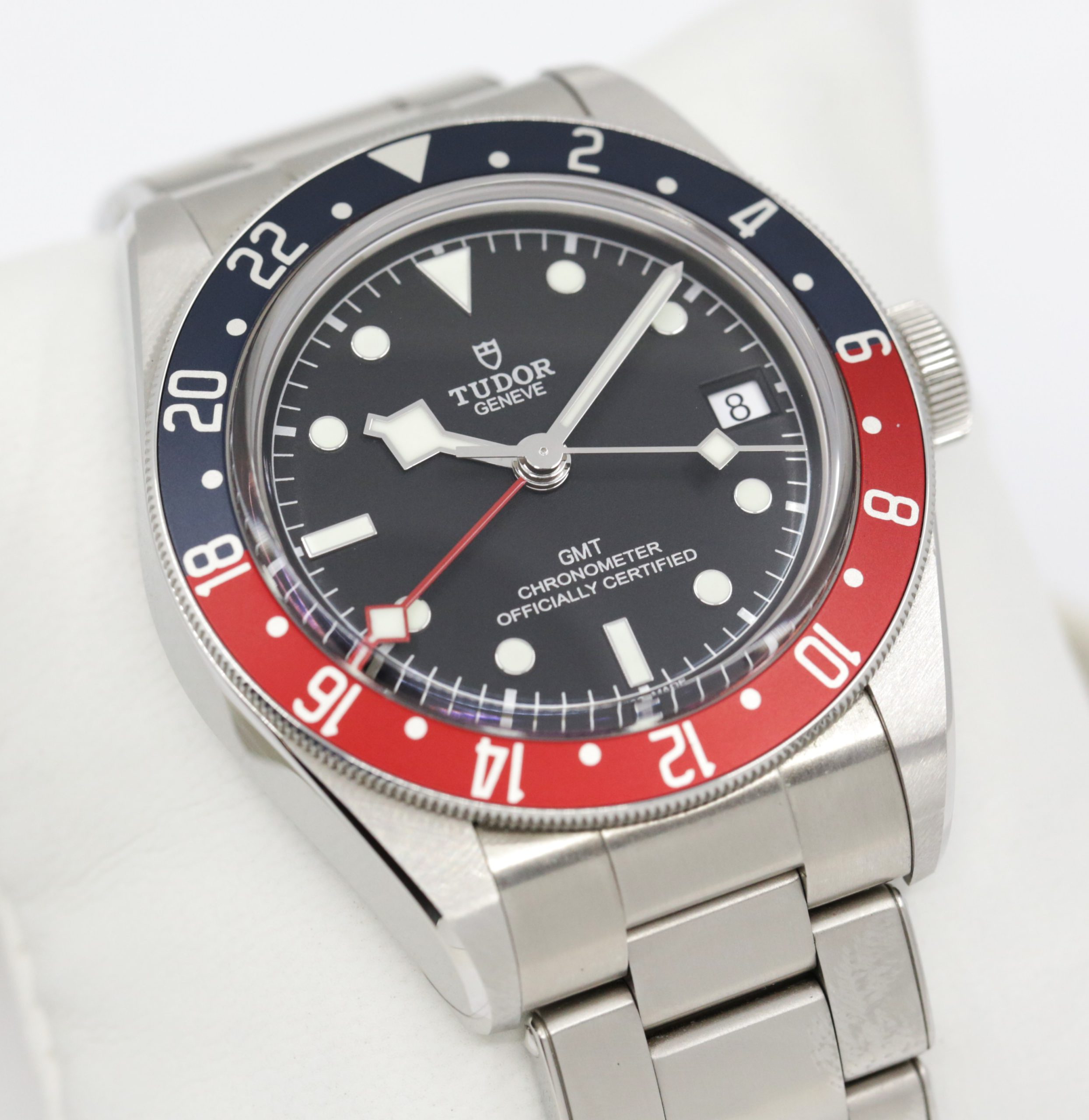 Tudor Black Bay GMT, Stainless Steel, Black Index Dial, Blue & Red "Pepsi" Bezel, on Stainless Steel Tudor Bracelet, Ref. 79830RB, Circa: 2020, Complete with Box, Books, Tudor Warranty Card & Balance of 5 Year Tudor Factory Warranty