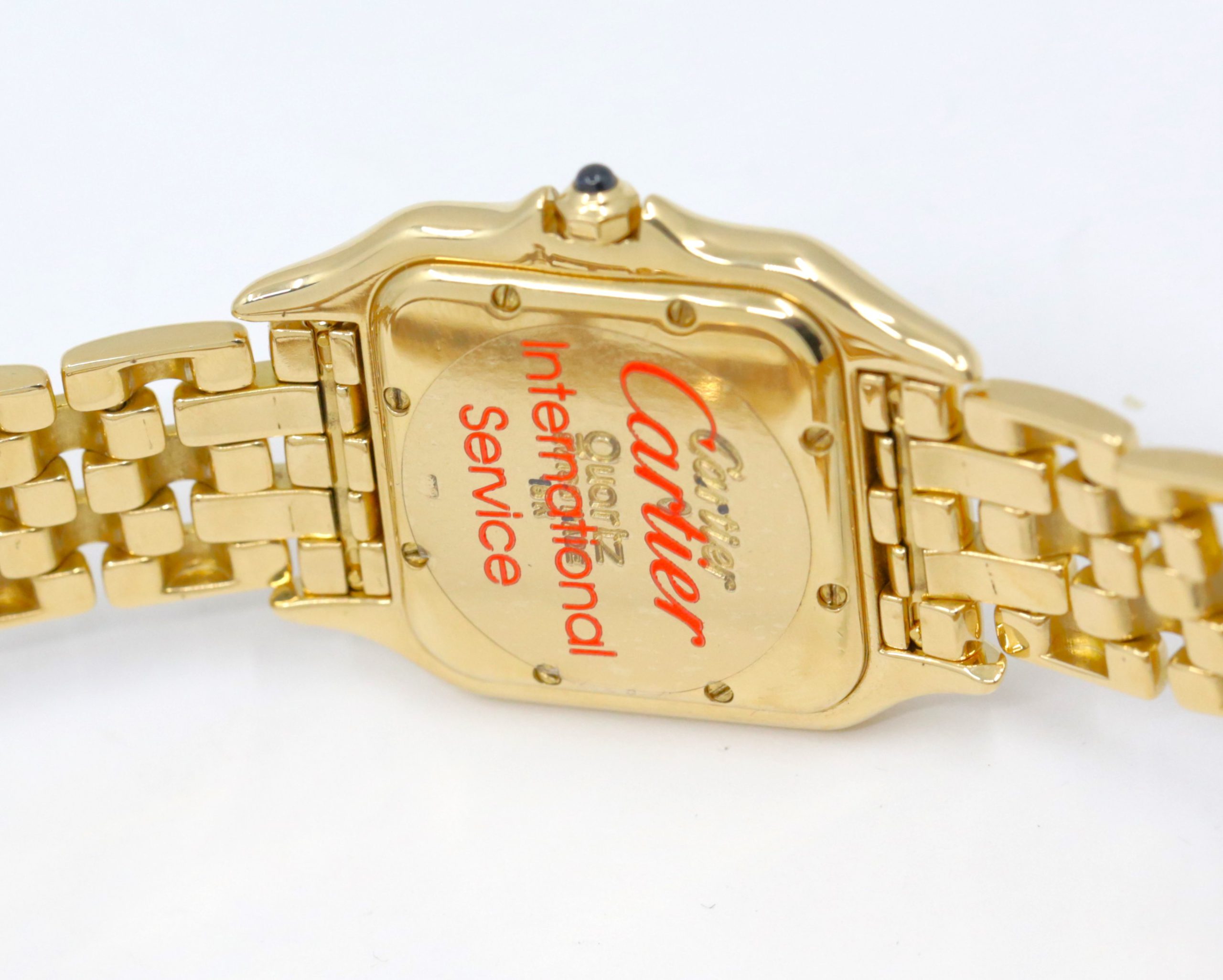 Panthere de Cartier Watch, Medium Model, Silver Roman Dial with Blue Steel Sword-Shaped Hands, on 18ct Yellow Gold Cartier Bracelet, Ref. 8839, with Cartier Service Receipt & Balance of 2 Year Cartier Service Warranty - Image 6