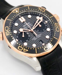 Omega Seamaster Diver 300M Chronograph, 44mm, Stainless Steel & 18ct Sedna Rose Gold, on Black Omega Composite Strap, Ref. 210.22.44.51.01.001, Circa: 2023, Complete with Box, Book, Omega Warranty Cards & Balance of 5 Year Omega Warranty
