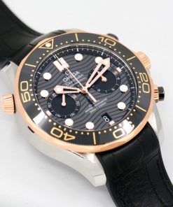 Alternative view of Omega Seamaster Diver 300M Chronograph, 44mm, Stainless Steel & 18ct Sedna Rose Gold, on Black Omega Composite Strap, Ref. 210.22.44.51.01.001, Circa: 2023, Complete with Box, Book, Omega Warranty Cards & Balance of 5 Year Omega Warranty