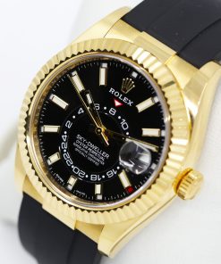 Alternative view of Rolex Sky-Dweller, 18ct Yellow Gold, Black Index Dial, on Rolex Oysterflex Band with 18ct Yellow Gold Rolex Deployant, Ref. 326238, Circa: 2023, Complete with Box, Books, Rolex Warranty Card & Balance of 5 Year Rolex Warranty