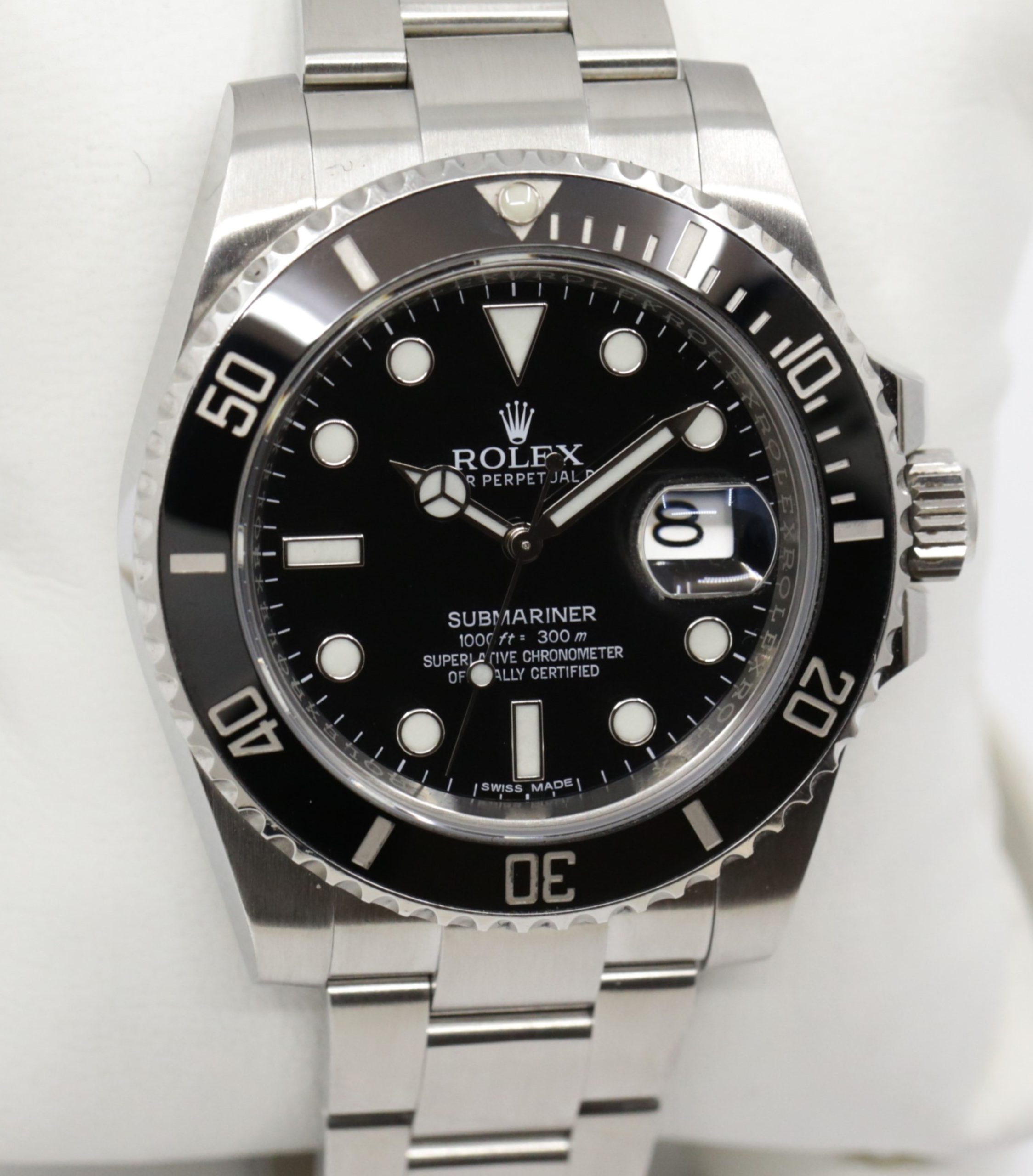 Rolex Oyster Perpetual Submariner Date, in Stainless Steel, Black Ceramic Bezel, Black Index Dial, on Stainless Steel Rolex Oyster Bracelet, Ref. 116610LN, with Box - Image 3