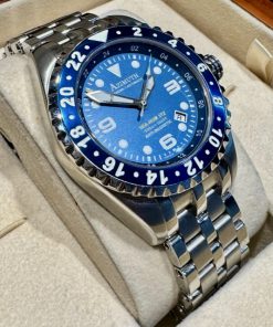 AzimuthSWISS AZIMUTH XTREME-1 SEA-HUM 3TZ WATCH SS BRACELET 3 TIME ZONE 500m $880!!!