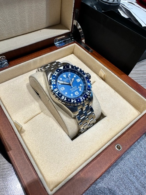 AzimuthSWISS AZIMUTH XTREME-1 SEA-HUM 3TZ WATCH SS BRACELET 3 TIME ZONE 500m $880!!! - Image 2