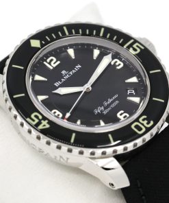 Alternative view of Blancpain Fifty Fathoms Automatique, in Stainless Steel, Black 12, 3, 6, 9 Dial, on Blancpain Canvas Strap with Stainless Steel Blancpain Deployant, Ref.5015-113-52B, Circa: 2022, Complete with Box, Papers & Balance of 2 Year Blancpain Factory Warranty