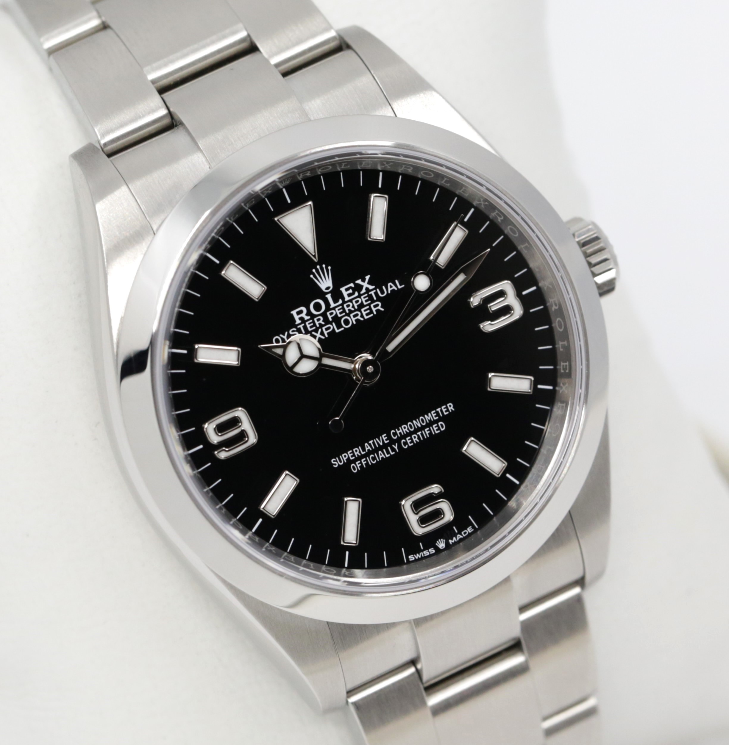 Rolex Explorer 1, 36mm, in Stainless Steel, Black 3, 6, 9 Dial, on Stainless Steel Rolex Oyster Bracelet, Ref. 124270, Circa: 2022, Complete with Box, Books, Rolex Warranty Card & Balance of 5 Year Rolex Factory Warranty - Image 3