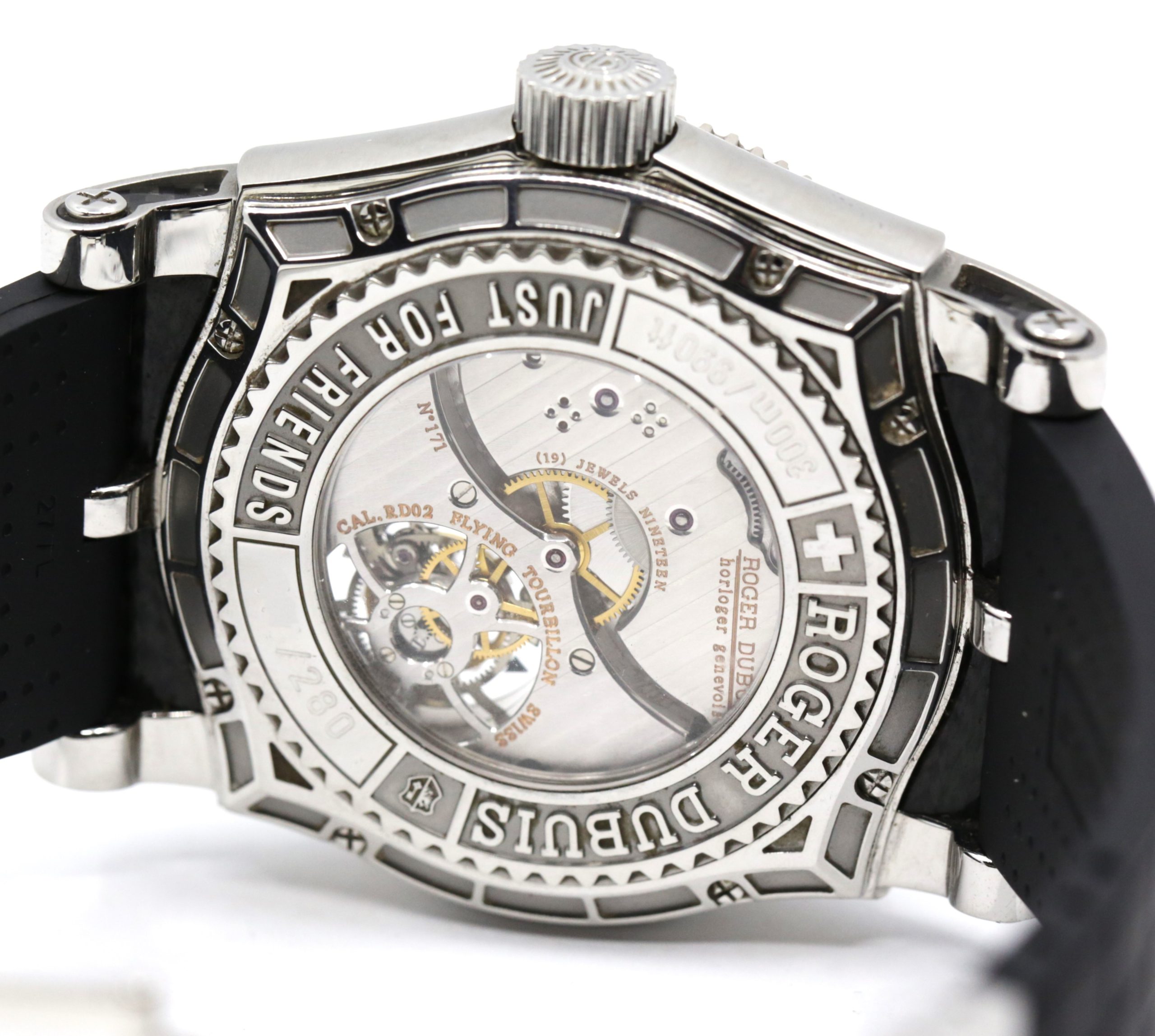 Roger Dubuis Easy Diver Tourbillon, "Just for Friends" - Limited to 280 pieces,in Stainless Steel with an 18ct White Gold Bezel on Roger Dubuis Rubber Strap and Deployant. Ref SE48 02 9/0 Ca 2004, with Roger Dubuis Warranty Certificates - Image 3