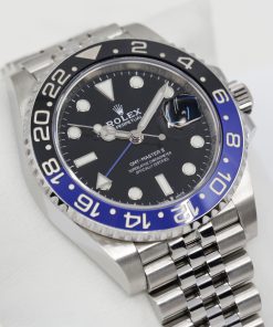 Alternative view of Rolex GMT Master II "Batgirl", in Stainless Steel, Black Index Dial, Blue & Black Ceramic Bezel on Stainless Steel Rolex Jubilee Bracelet, Ref. 126710BLNR, Circa: 2021, Complete with Box, Books, Rolex Warranty Card & Balance of 5 Year Rolex Factory Warranty