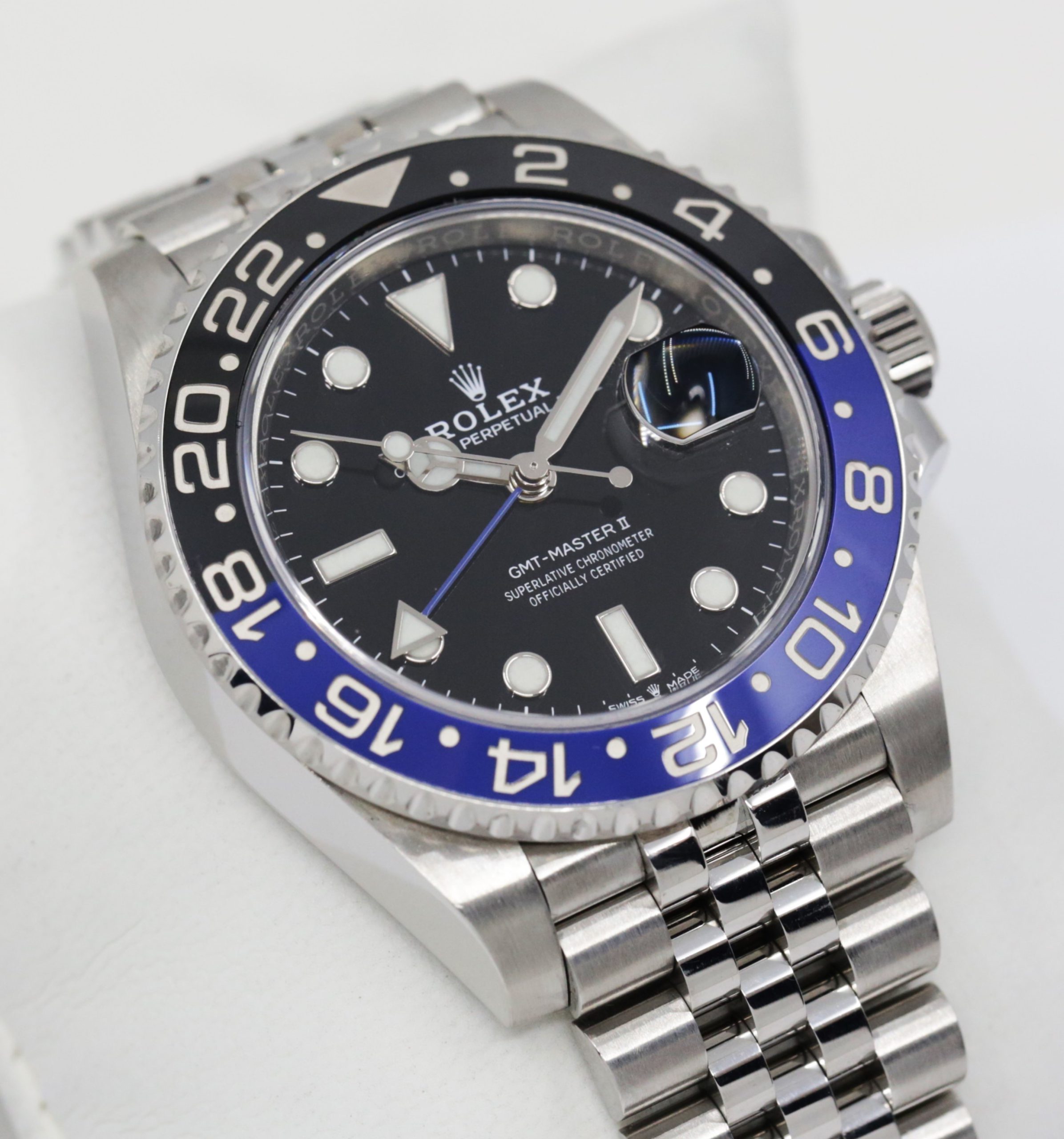 Rolex GMT Master II "Batgirl", in Stainless Steel, Black Index Dial, Blue & Black Ceramic Bezel on Stainless Steel Rolex Jubilee Bracelet, Ref. 126710BLNR, Circa: 2021, Complete with Box, Books, Rolex Warranty Card & Balance of 5 Year Rolex Factory Warranty - Image 2