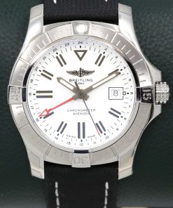 Breitling Avenger Automatic GMT 43, in Stainless Steel, White Index Dial, on Breitling Composite Strap with Stainless Steel Breitling Deployant Buckle, Ref. A32397101A1X1, Circa: 2023, with Box, Papers & Balance of 2 Years Breitling Factory Warranty