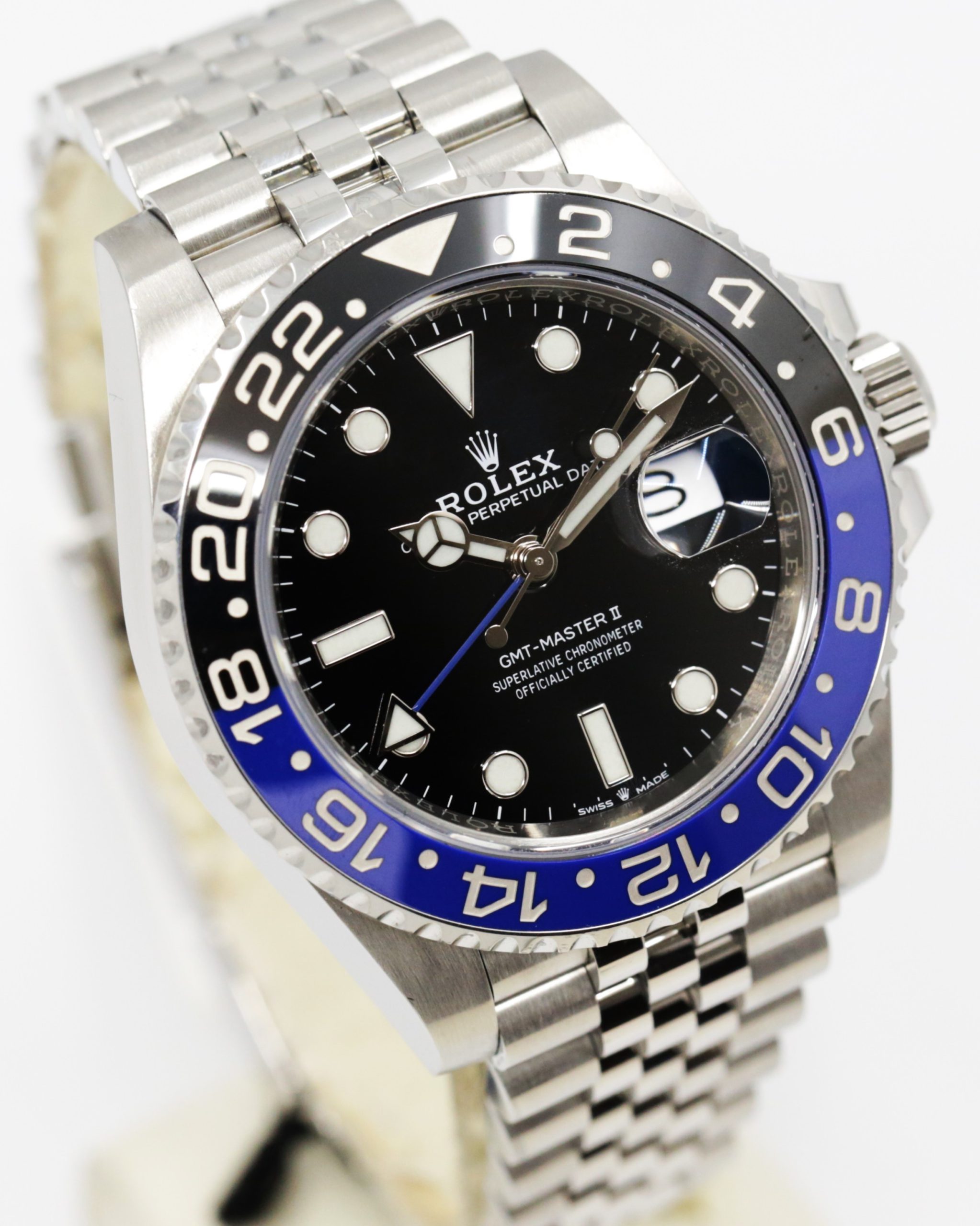 Rolex GMT Master II "Batgirl", in Stainless Steel, Black Index Dial, Blue & Black Ceramic Bezel on Stainless Steel Rolex Jubilee Bracelet, Ref. 126710BLNR, Circa: 2021, Complete with Box, Books, Rolex Warranty Card & Balance of 5 Year Rolex Factory Warranty - Image 3