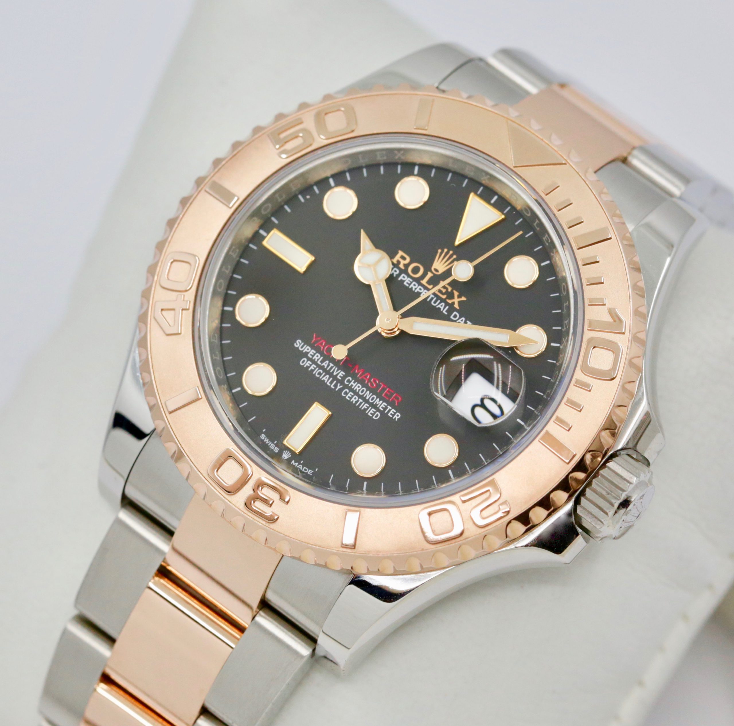 Rolex Yacht-Master 40, Stainless Steel & 18ct Everose Gold, Black Index Dial, on Stainless Steel & 18ct Everose Gold Rolex Oyster Bracelet, Ref. 126621, Circa: 2020, Complete with Box, Books, Rolex Warranty Card & Balance of 5 Year Rolex Factory Warranty - Image 3