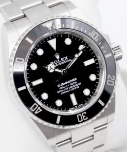 Alternative view of Rolex Submariner Non-Date, 41mm, in Stainless Steel, Black Index Dial, Black Ceramic Bezel, on Stainless Steel Rolex Oyster Bracelet, Ref. 124060, Circa: 2020, Complete with Box, Books, Rolex Warranty Card & Balance of 5 Year Rolex Factory Warranty