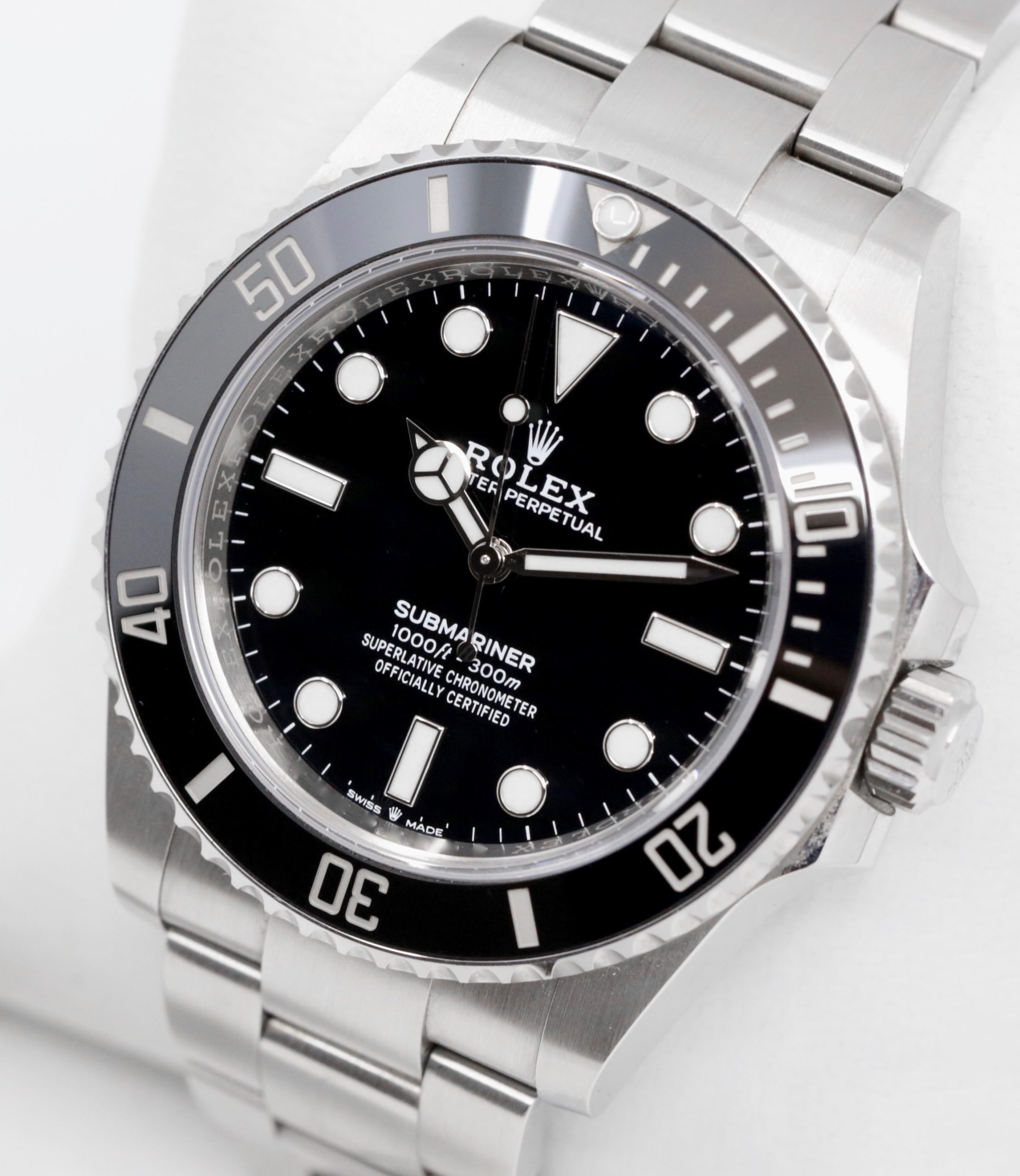 Rolex Submariner Non-Date, 41mm, in Stainless Steel, Black Index Dial, Black Ceramic Bezel, on Stainless Steel Rolex Oyster Bracelet, Ref. 124060, Circa: 2020, Complete with Box, Books, Rolex Warranty Card & Balance of 5 Year Rolex Factory Warranty - Image 4