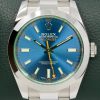 Rolex Milgauss Z-Blue, green glass, Stainless Steel on Rolex Oystersteel Bracelet, Ref: 116400GV, Complete with Box, book and Rolex Warranty card and swing tags and Rolex Service Warranty paper. Ca. 2017