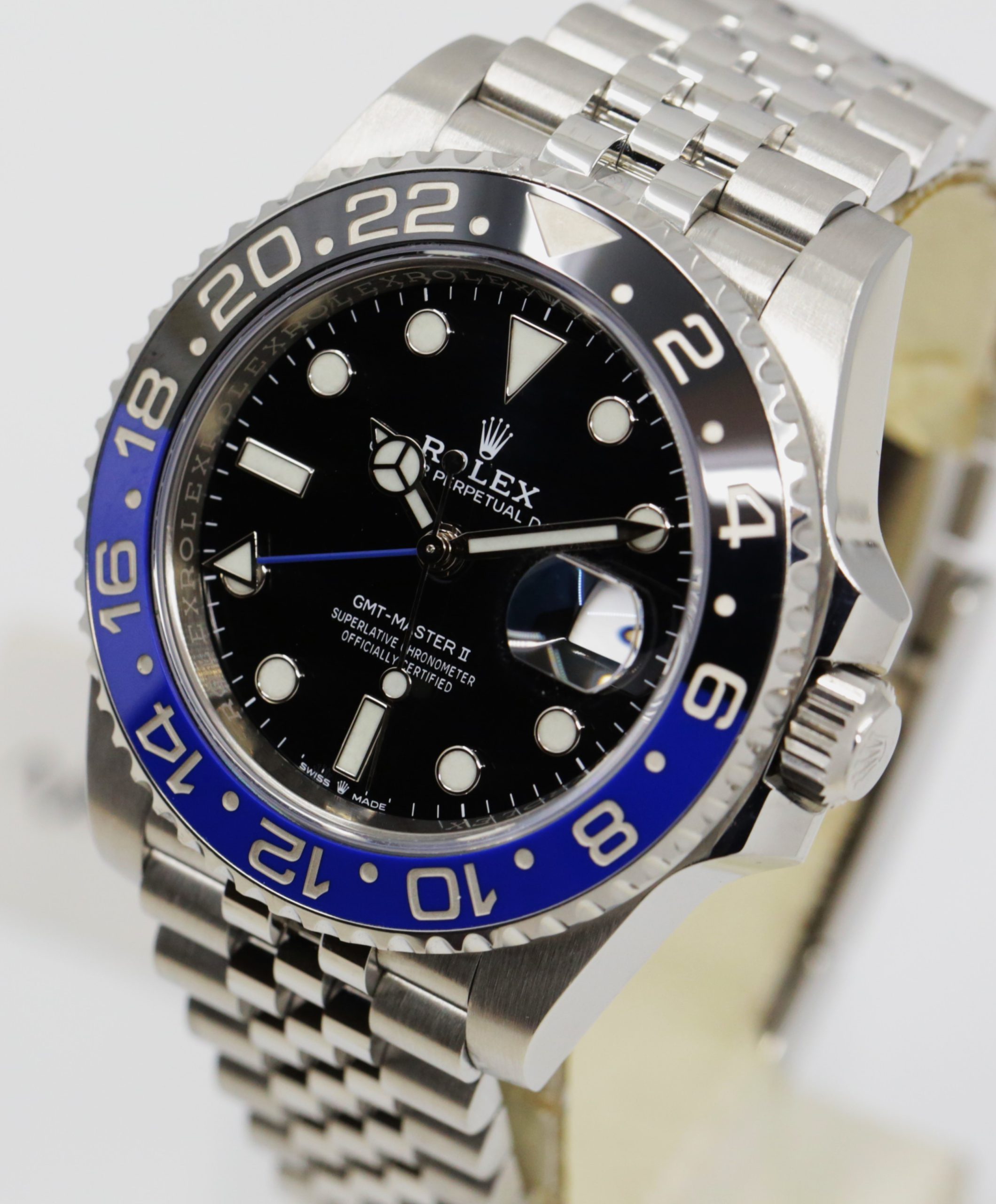 Rolex GMT Master II "Batgirl", in Stainless Steel, Black Index Dial, Blue & Black Ceramic Bezel on Stainless Steel Rolex Jubilee Bracelet, Ref. 126710BLNR, Circa: 2021, Complete with Box, Books, Rolex Warranty Card & Balance of 5 Year Rolex Factory Warranty - Image 4