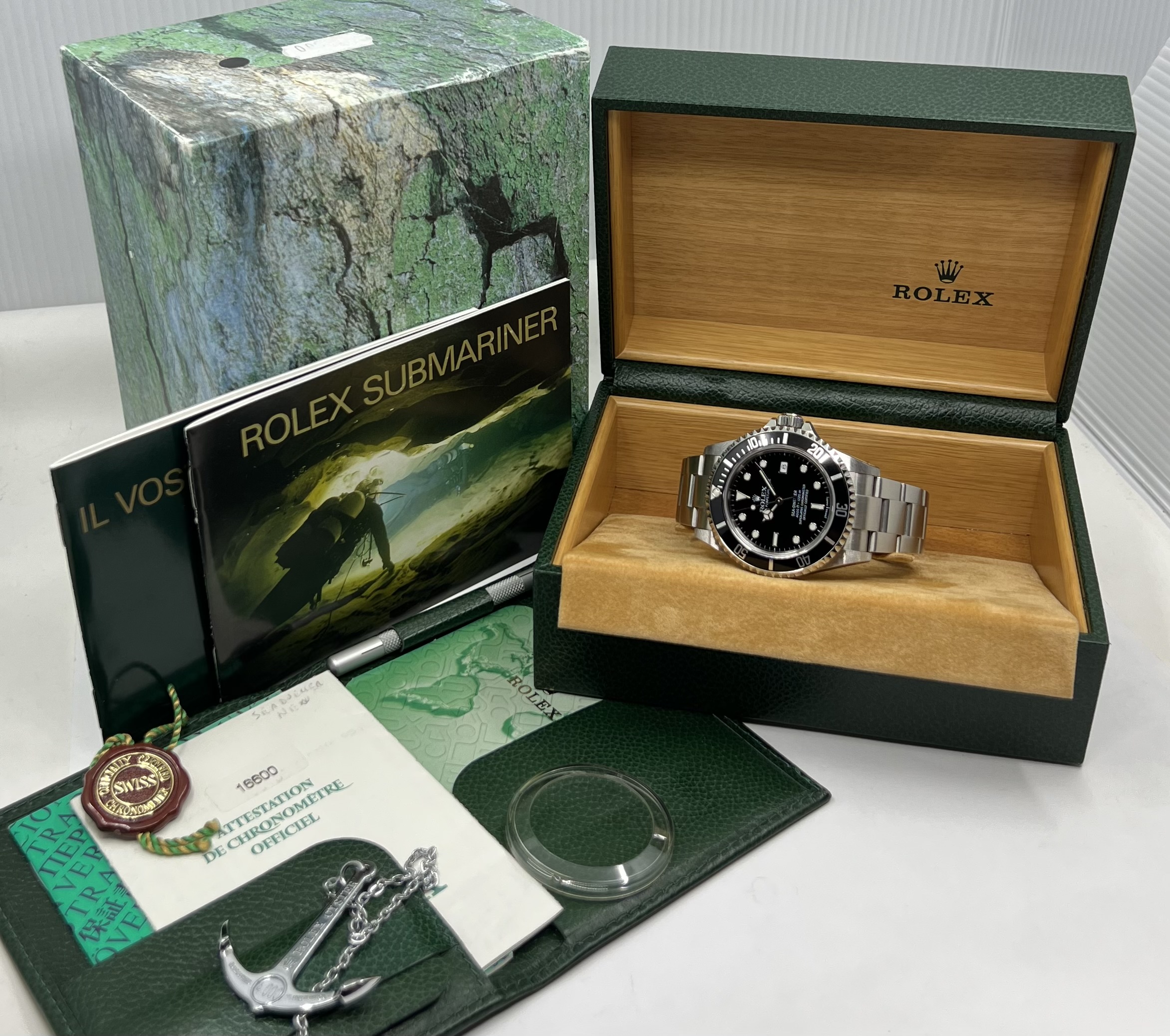 Rolex Oyster Perpetual Sea-Dweller, in Stainless Steel, 40mm, Black Index Dial, on Stainless Steel Rolex Oyster Bracelet, Ref. 16600, Circa: 2002, Complete with Box, Books, Anchor, Swing Tag & Rolex Warranty Certificate - Image 6
