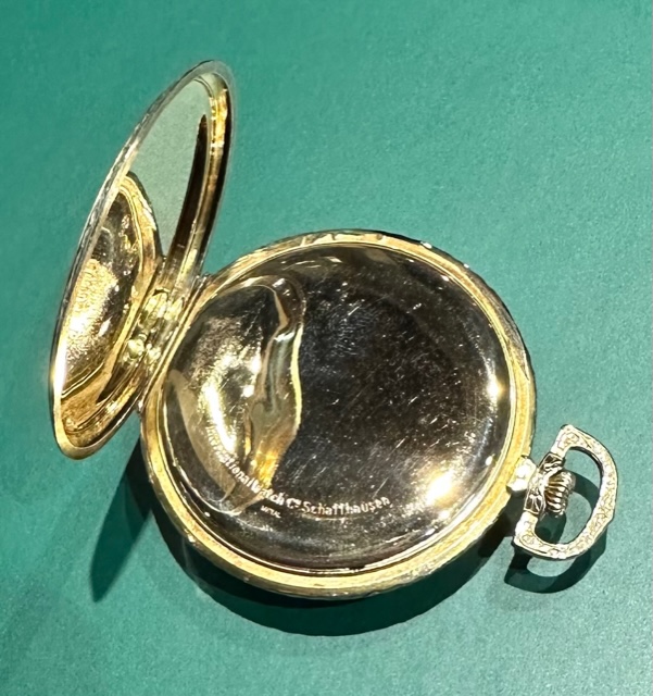 IWC International Watch Co Schaffhausen open face pocket watch, solid 14ct 0.585 yellow gold. - Image 3