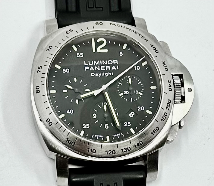 Panerai Luminor Daylight PAM 250 chronograph 44mm B&P Ca 2008.