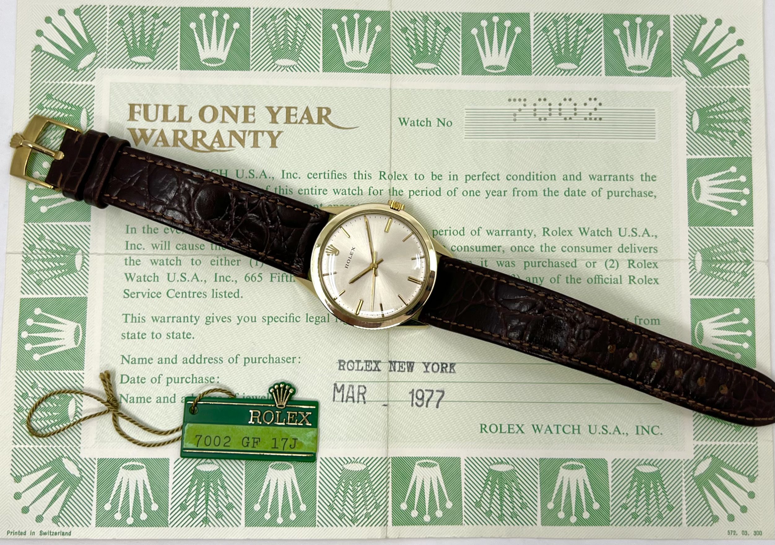 Rolex 14 K gold GF automatic calibre 1520 with 17 jewels Reference 16768 sold new in 1977. - Image 6