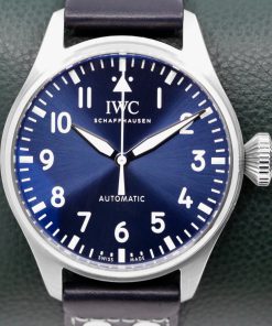 IWC Big Pilot, 43mm, Automatic, in Stainless Steel, Blue Arab Dial on Blue IWC Leather Strap with Stainless Steel IWC Deployant, Ref. IW329303, Circa: 2022, Complete with Box, Books, IWC Warranty Card & Balance of IWC 2 Year Factory Warranty