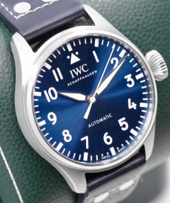 Alternative view of IWC Big Pilot, 43mm, Automatic, in Stainless Steel, Blue Arab Dial on Blue IWC Leather Strap with Stainless Steel IWC Deployant, Ref. IW329303, Circa: 2022, Complete with Box, Books, IWC Warranty Card & Balance of IWC 2 Year Factory Warranty