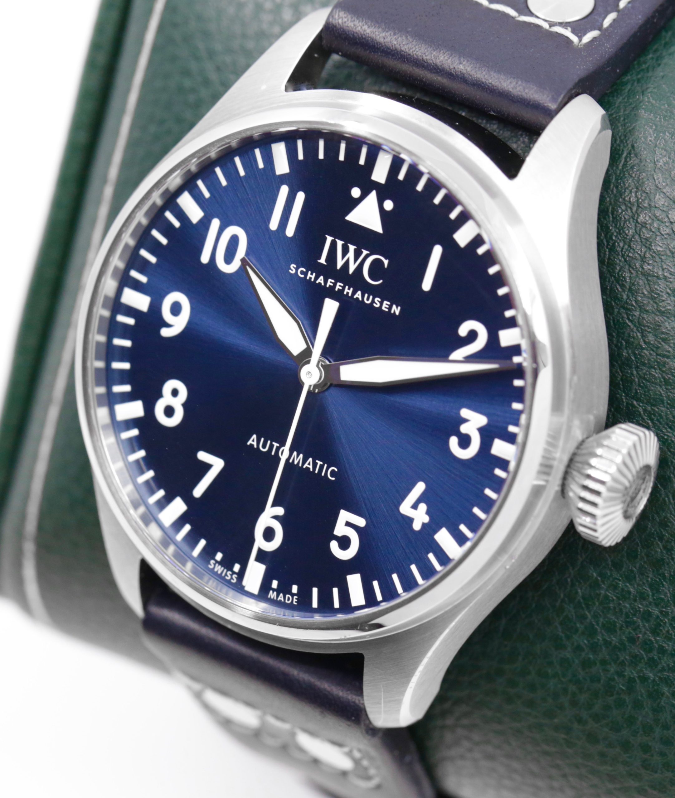 IWC Big Pilot, 43mm, Automatic, in Stainless Steel, Blue Arab Dial on Blue IWC Leather Strap with Stainless Steel IWC Deployant, Ref. IW329303, Circa: 2022, Complete with Box, Books, IWC Warranty Card & Balance of IWC 2 Year Factory Warranty - Image 3