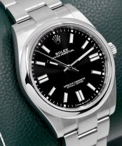 Alternative view of Rolex Oyster Perpetual 41, in Stainless Steel, Black Index Dial, on Stainless Steel Rolex Oyster Bracelet, Ref. 124300, Circa: 2020, with Box, Books, Rolex Warranty Card & Balance of 5 Year Rolex Warranty