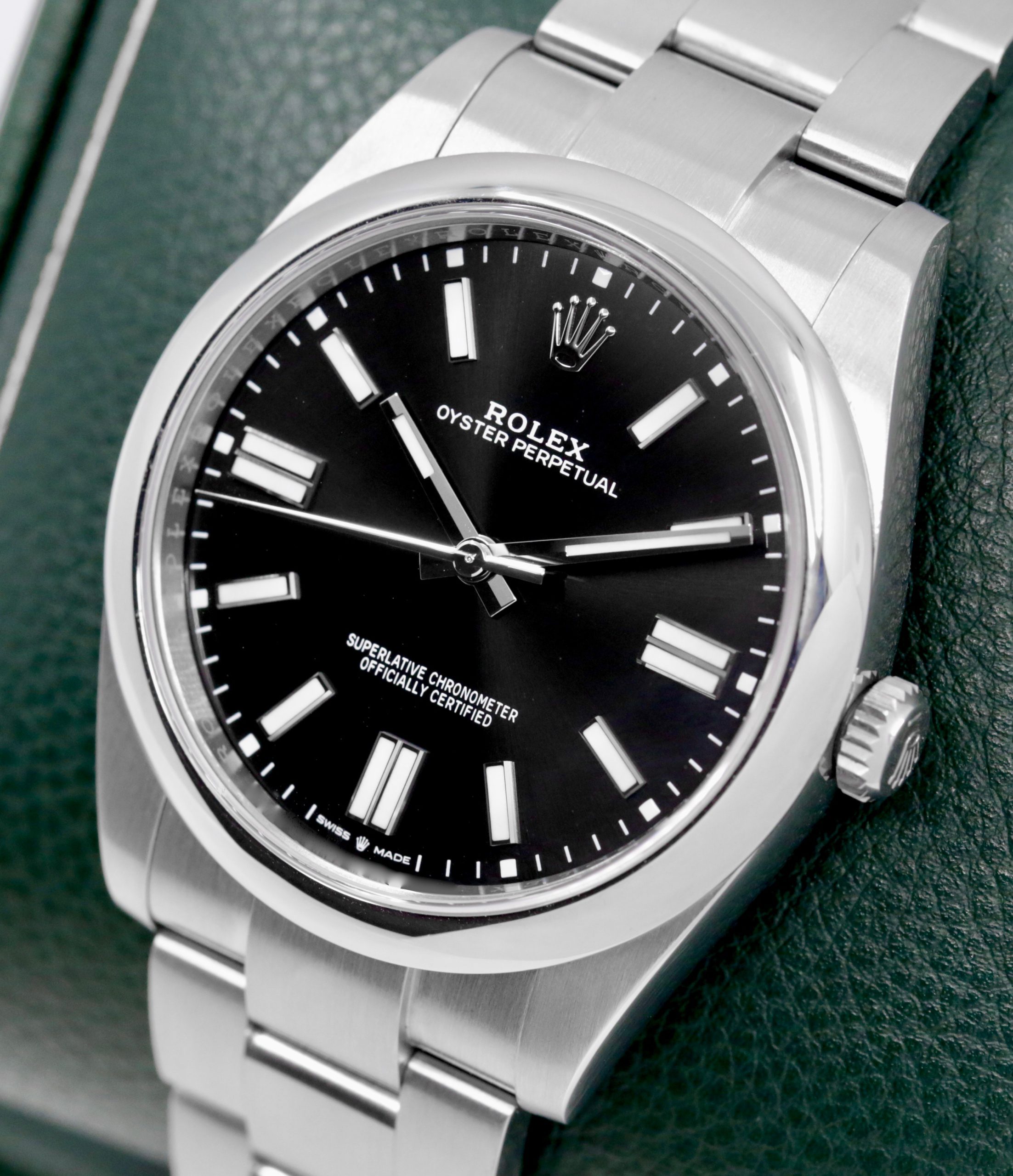 Rolex Oyster Perpetual 41, in Stainless Steel, Black Index Dial, on Stainless Steel Rolex Oyster Bracelet, Ref. 124300, Circa: 2020, with Box, Books, Rolex Warranty Card & Balance of 5 Year Rolex Warranty - Image 3