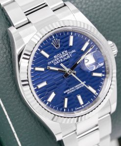 Alternative view of Rolex Oyster Perpetual Datejust 36, Stainless Steel, Fluted Motif Index Dial, Fluted Bezel on Stainless Steel Rolex Oyster Bracelet, Ref. 126234, Circa: 2023, Complete with Box, Books, Rolex Warranty Card & Balance of 5 Year Rolex Factory Warranty