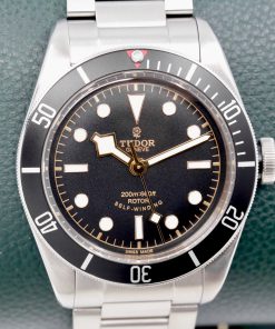 Tudor Heritage Black Bay, in Stainless Steel, "Smiley" Black Index Dial, Black Bezel on Stainless Steel Tudor Bracelet, Ref. 79220N, Circa: 2015, Complete with Box, Books & Tudor Warranty Card