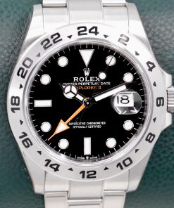 Rolex Oyster Perpetual Explorer II, Stainless Steel, Black Index Dial with Orange GMT Hand, on Stainless Steel Rolex Oyster Bracelet, Ref. 226570, Circa: 2022, Complete with Box, Books, Rolex Warranty Card & Balance of 5 Year Rolex Factory Warranty