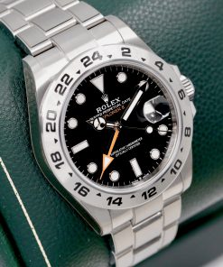 Alternative view of Rolex Oyster Perpetual Explorer II, Stainless Steel, Black Index Dial with Orange GMT Hand, on Stainless Steel Rolex Oyster Bracelet, Ref. 226570, Circa: 2022, Complete with Box, Books, Rolex Warranty Card & Balance of 5 Year Rolex Factory Warranty
