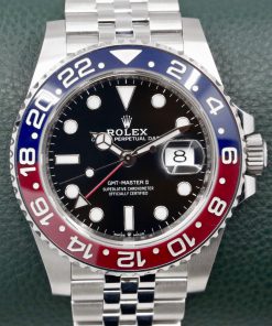 Rolex GMT-Master II, Stainless Steel, Blue & Red "Pepsi" Ceramic Bezel, Black Index Dial, on Stainless Steel Rolex Jubilee Bracelet, Ref. 126710BLRO, Circa: 2019, Complete with Box, Books, Rolex Warranty Card & Balance of 5 Year Rolex Factory Warranty
